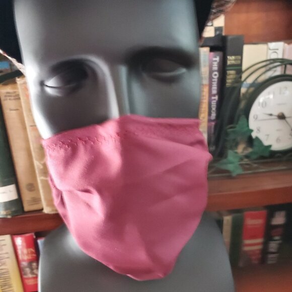 Cloth Face Mask - Silver/Copper Filters-Burgundy - Picture 1 of 9